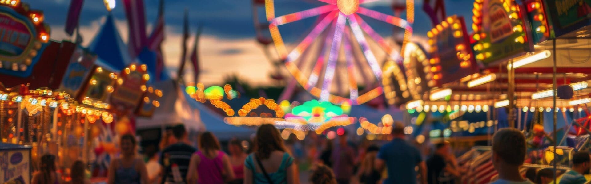 Nighttime at a carnival/fair background image